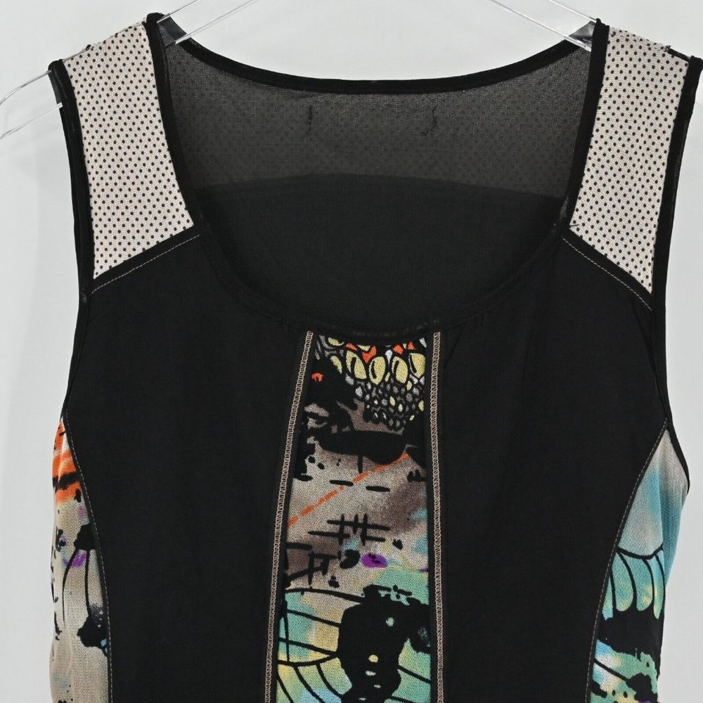 C'FAIT POUR VOUS Womens Sleeveless Tiered Ruffle Hem Multicolor Dress US Size 12 - Picture 2 of 9